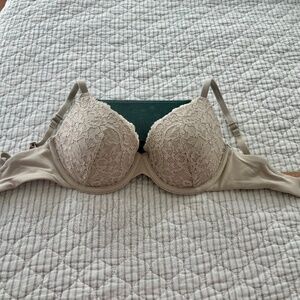 FITS EVERYBODY LACE T-SHIRT BRA | STONE / 32 C